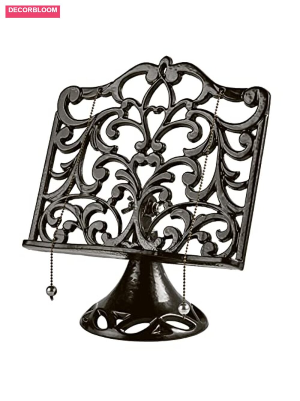 Industrial Cast Iron Cookbook Stand, Heavy Duty Recipe Book Holder for Kitchen - Picture 1 of 5